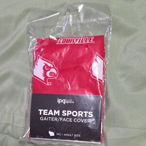 NCAA Red Louisville Sports Gaiter with Logo